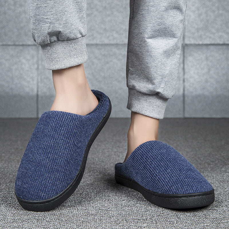 Men's Memory Foam Warm Fleece Lining House Slippers