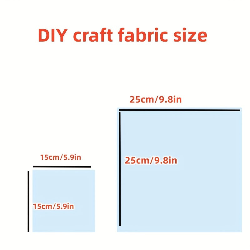 7pcs Assorted Fabric Packs for DIY Bows Crafts Doll Costumes 24x24cm