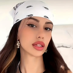 Paisley Print Bandana Satin Square Scarf Hip Hop Cowboy Cowgirl Head Wrap