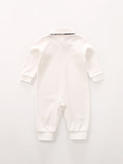 Baby Long Sleeve Jumpsuit with Bow Tie