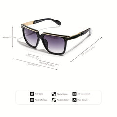 Men's Square Frame Steampunk Sunglasses UV Protection