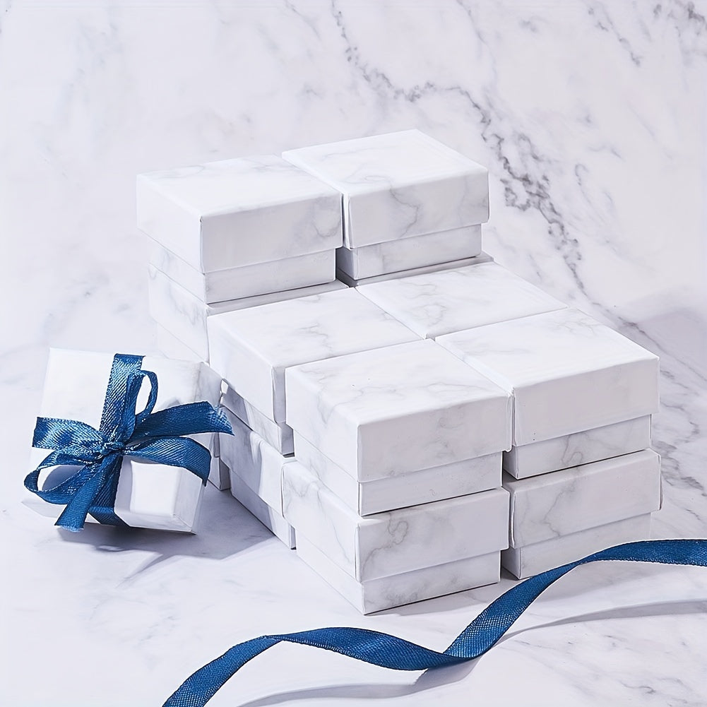 24pcs Square Jewelry Gift Boxes for Rings Earrings Necklaces, Cardboard Packagin