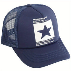 Star Print Candy Mesh Trucker Hat Baseball Cap