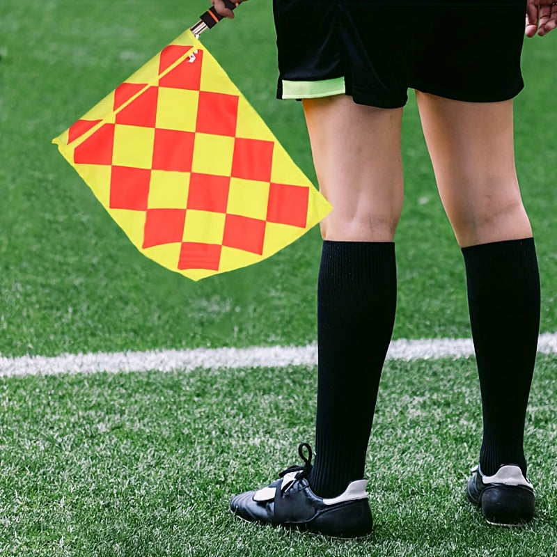 2pcs Small Checkered Referee Flags for Football Training