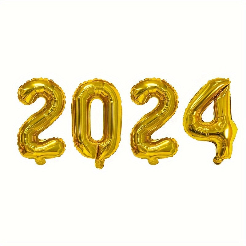 4pcs Golden Number Balloons Year Party Decoration Christmas Wedding Decor