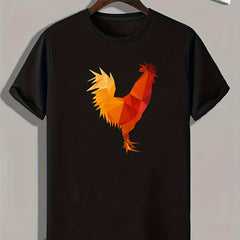 Chicken Print Men's Graphic T-Shirt for Summer