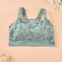 Scallop Trim Lace Bra Wireless