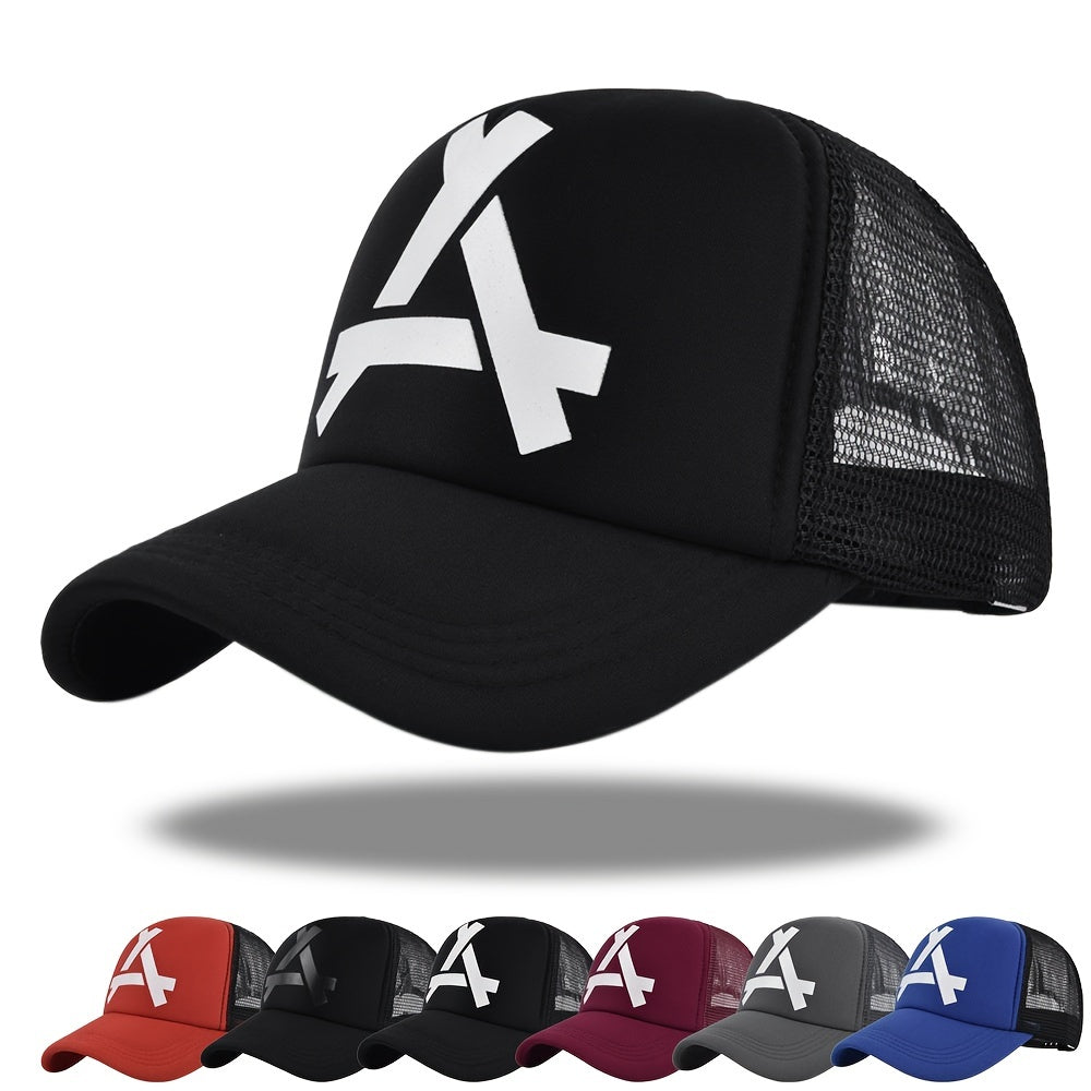 Men's Patterned Baseball Cap Mesh Adjustable Trucker Sun Hat
