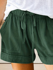 Summer Drawstring Casual Shorts Women's Clothing