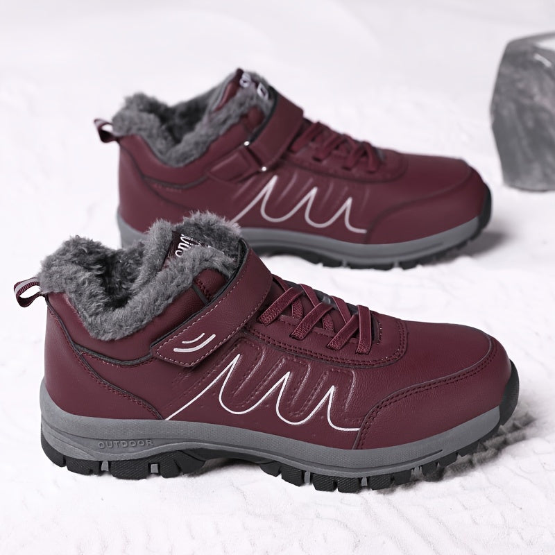 Women's Plus Velvet Snow Shoes Thick Bottom Heightening Sneakers