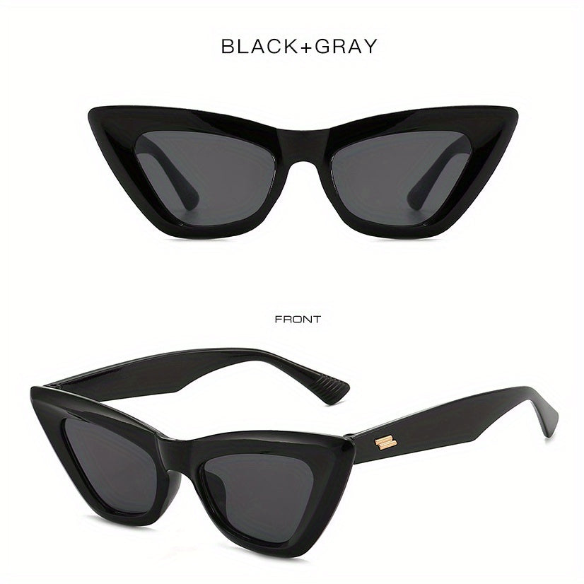 Y2K Cat Eye Sunglasses Rivet UV400 Sun Shades