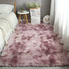 Soft Fluffy Tie-Dyed Shaggy Rug for Kids Room