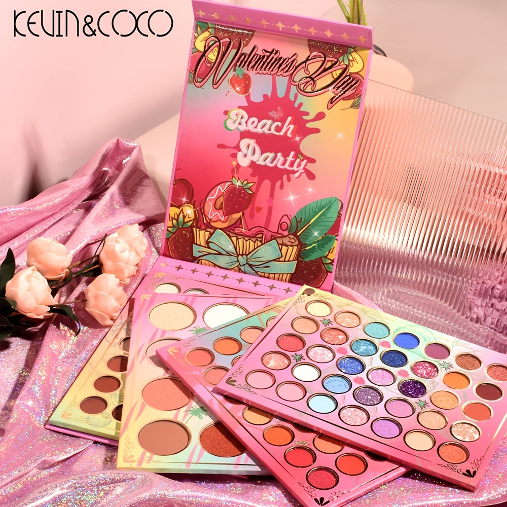 Anime Eyeshadow Plate - 4 Layers Rotating Highlight & Blush