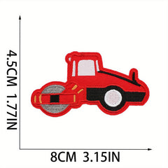 Engineering Car Embroidery Cloth Sticker Cartoon Car Children
