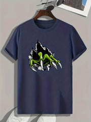 Monster Hand Print Men's Graphic T-shirt for Summer