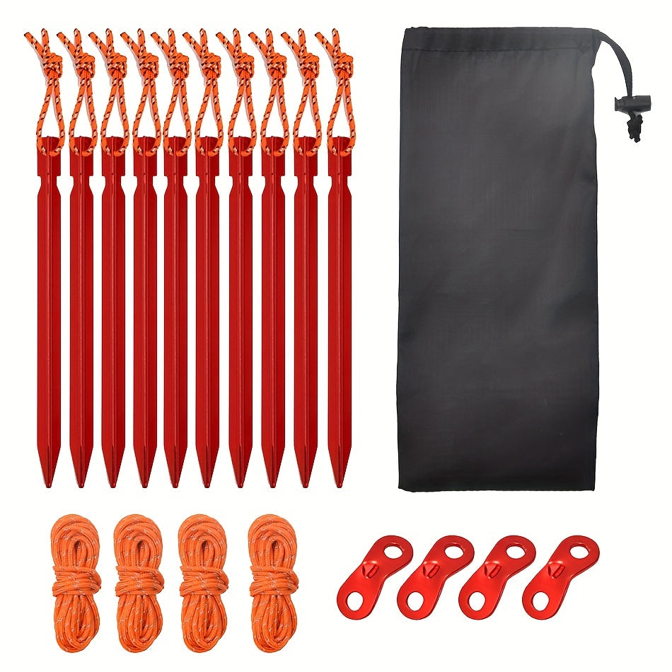 Aluminum Alloy Camping Tent Stakes for Backpacking & Canopies