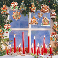 Gingerbread Man Christmas Decoration Pendant Set