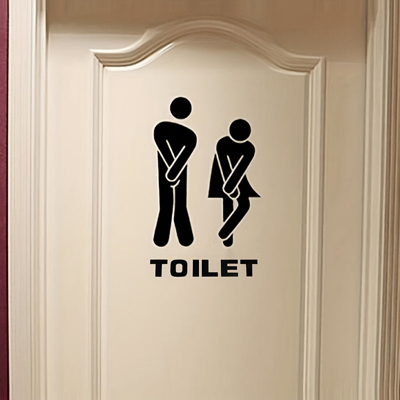 Funny Toilet Entrance Sign Vinyl Sticker Bathroom Door Decor