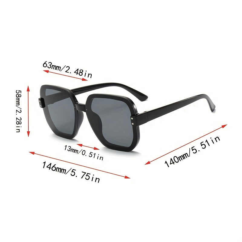 Square Rivet Gradient Sunglasses UV400