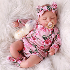 20 Inch Reborn Baby Doll Anime Themed Vinyl Sleeping Newborn with Accessories