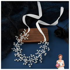 Tie Up Hair Hoop with Decor for Wedding