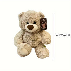 Memorable Keepsake Teddy Bear Plush Toy Soft Polyester Deep Brown Ivory