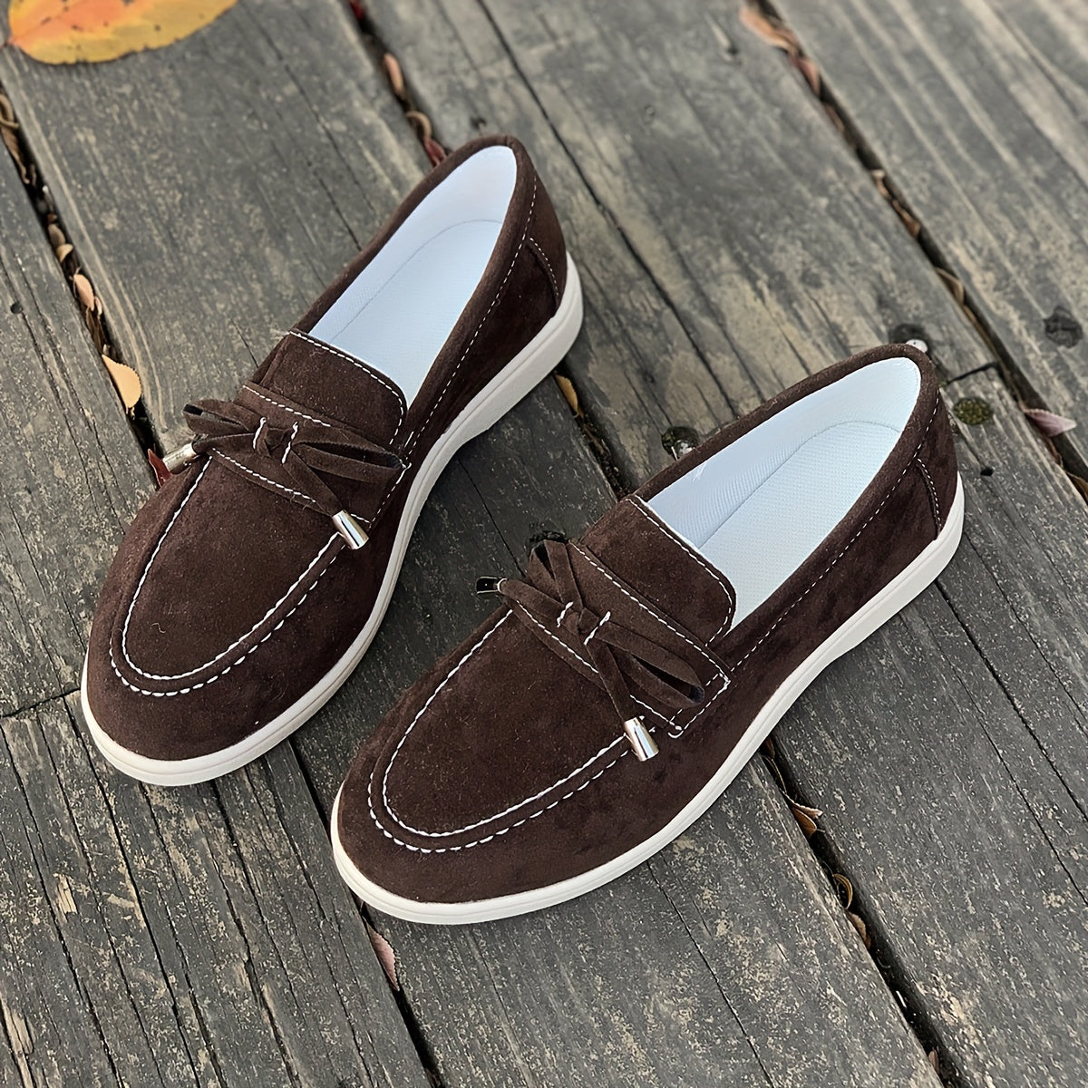 Women's Bow Decor Slip on Walking Shoes