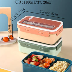 Modern 2-Layer Bento Box Set with Cutlery