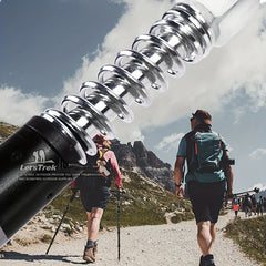 2pcs Foldable Lightweight Trekking Poles Impact Resistant Walking Stick