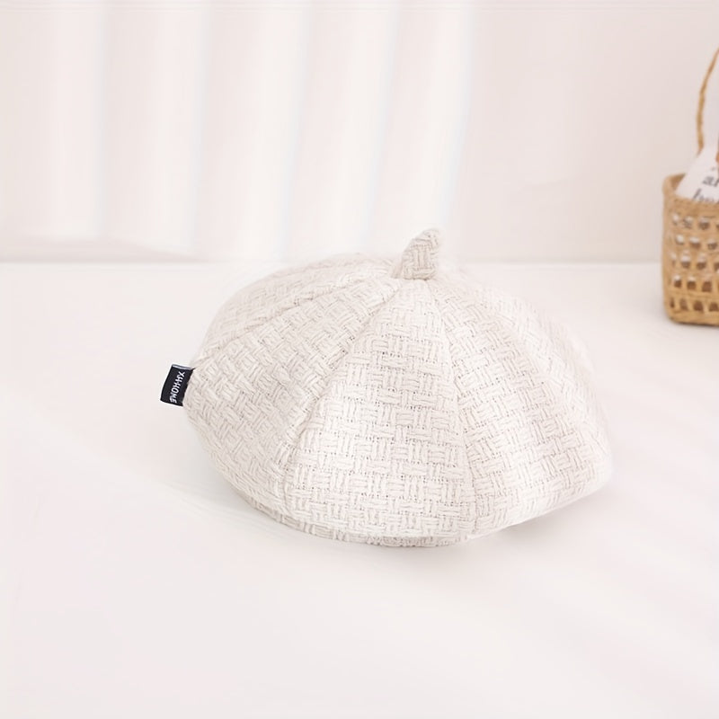 Kids Grid Newsboy Hat Casual Cap for Winter Autumn