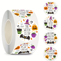 2pcs Round Colorful Christmas Halloween Sticker Pack