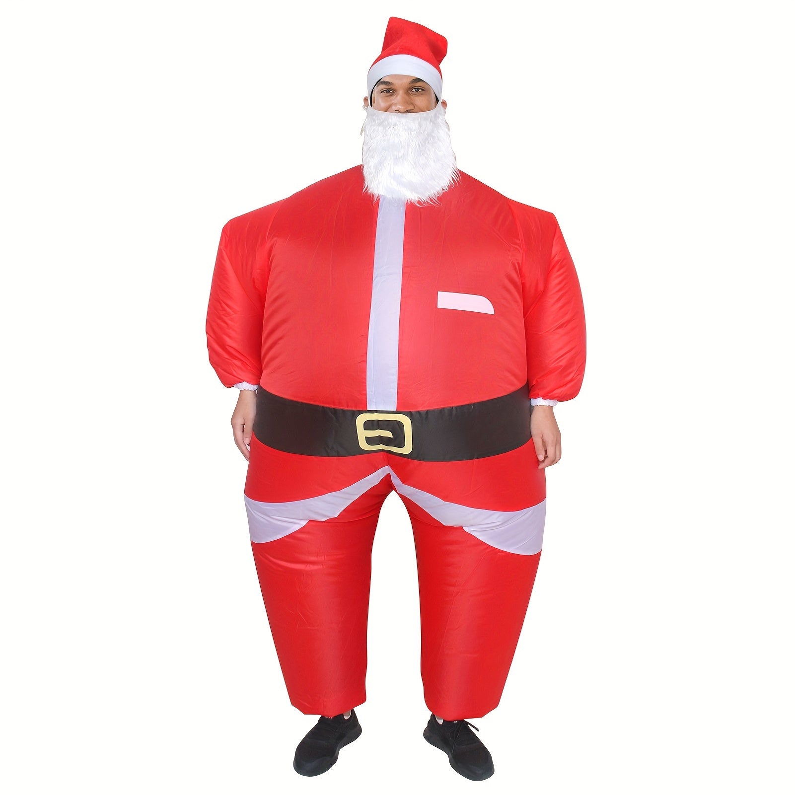 Inflatable Santa Claus Costume Holiday Cosplay Party Outfit