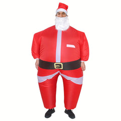 Inflatable Santa Claus Costume Holiday Cosplay Party Outfit