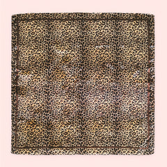 Leopard Print Square Scarf Vintage Bandana Satin Turban Head Wrap Scarf