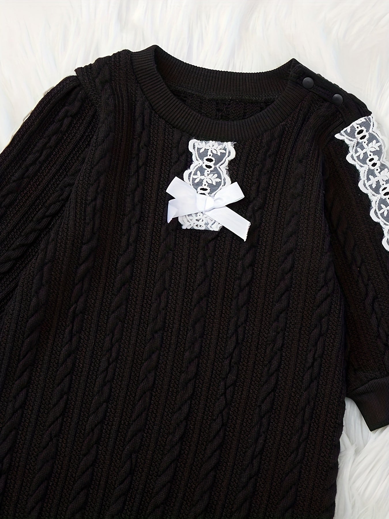 Newborn Baby Girl Cotton Knit Sweater Bodysuit