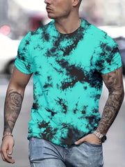 Men's Tie Dye T shirt Casual Comfy Tees For Summer