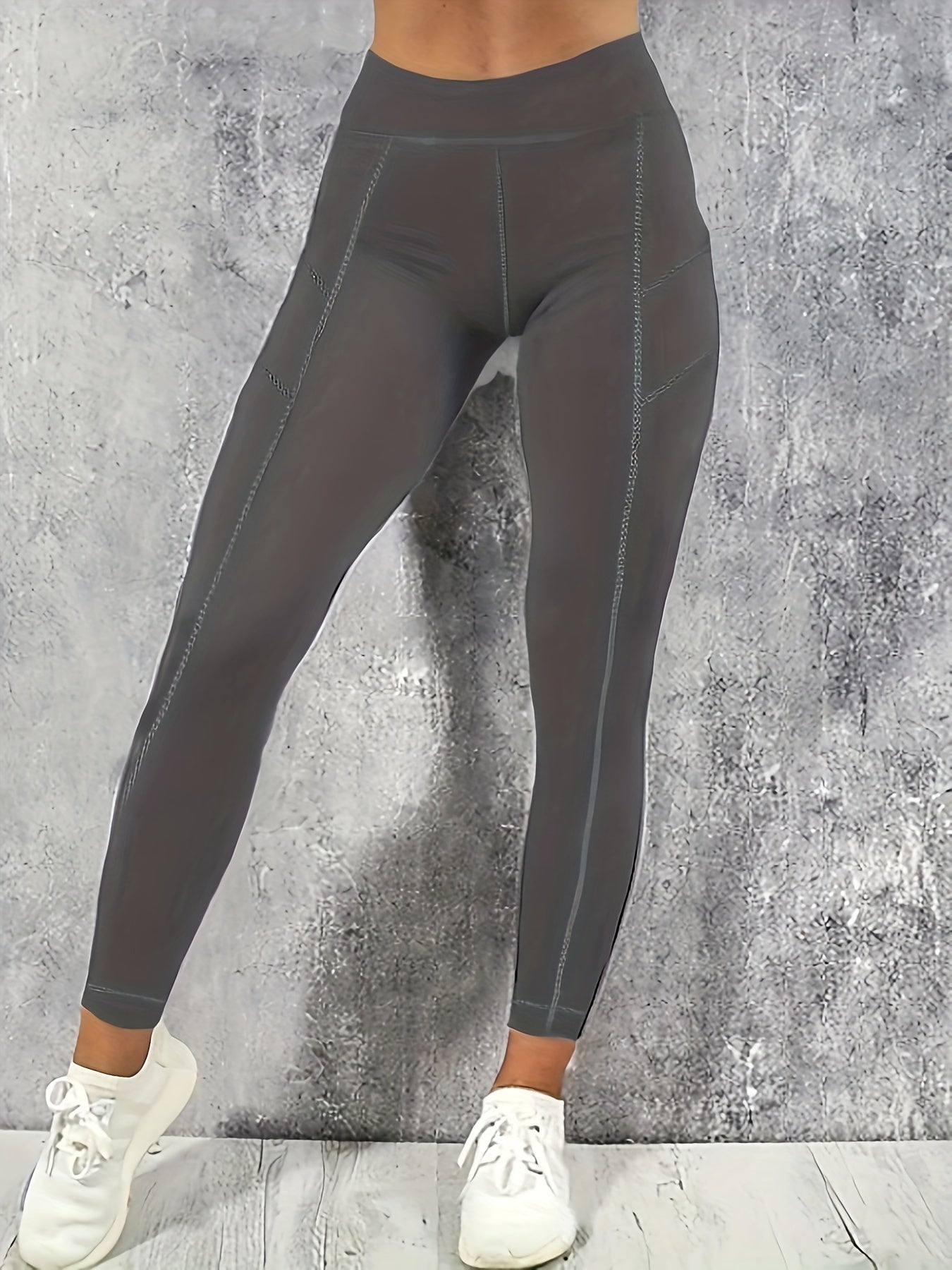 High Waist Yoga Leggings Pocket Tummy Control Workout Pants