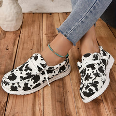 Leopard Print Low Top Walking Shoes Lightweight Non slip Casual Sport Shoes