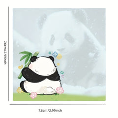 Panda Flower Memo Book With High Beauty Lai Decorations