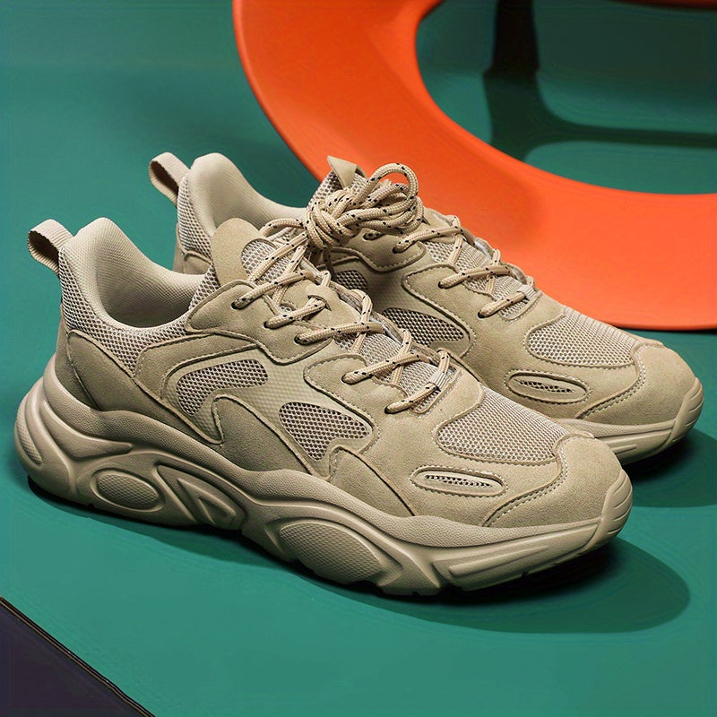 Men's Chunky Lace-Up Sneakers Athletic Shoes Breathable & Wear-Resistant