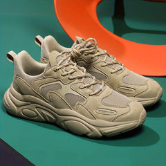 Men's Chunky Lace-Up Sneakers Athletic Shoes Breathable & Wear-Resistant