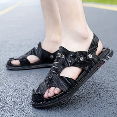 Men's Slip On Beach Sandals Solid Casual Shoes