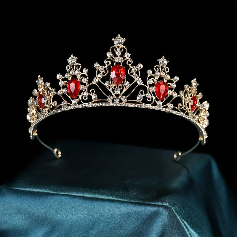 Crystal Headband Queen Princess Baroque Style Crown Head Jewelry