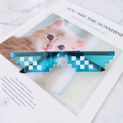 Men's Mosaic Glasses 2D Sunglasses for Party Cosplay