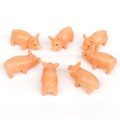 1pc Simulate Interactive Pig Rubber Toy Accessories