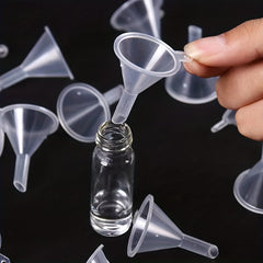 10 Mini Plastic Funnels for Liquid Lab Supplies