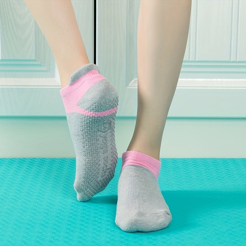 Pilates Socks Low Cut Non Slip Dance Socks Yoga Barre Ballet