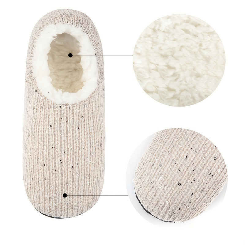 Plush Slipper Socks Cozy & Soft Thick Ankle Socks Women's Stockings