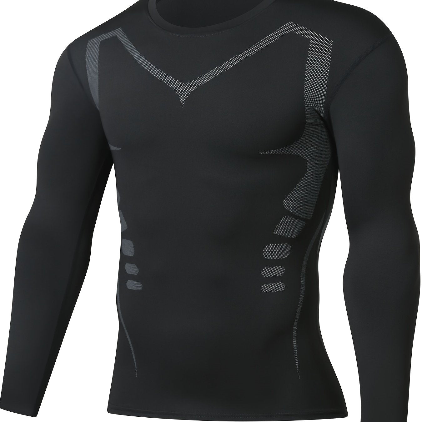 Men's Workout Shirt Active High Stretch Compression Base Layer