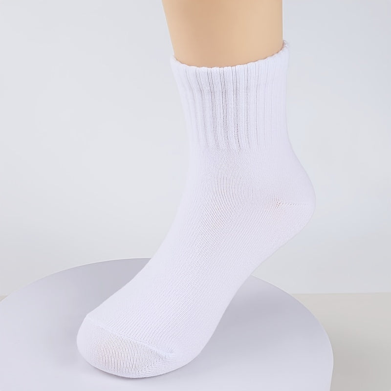 6 Pairs Boys Kids Casual Plain Socks Breathable Comfy Sports Socks